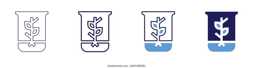 Biodiversity loss icon in 4 different styles. Thin Line, Line, Bold Line, Duotone. Duotone style. Editable stroke.