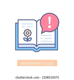 Biodiversity Loss - Modern Colored Line Design Style Icon