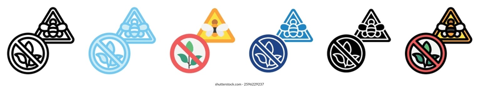 Biodiversity Loss multi style, mini illustration icon set. outline, flat, glyph, line color, UI, UX, app and web, digital or print. related to ecology and environment.