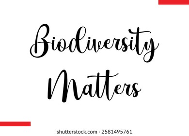 Biodiversity Matters Typography Text eco Saying