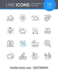 Biodiversity - Modern Line Design Style Icon Set