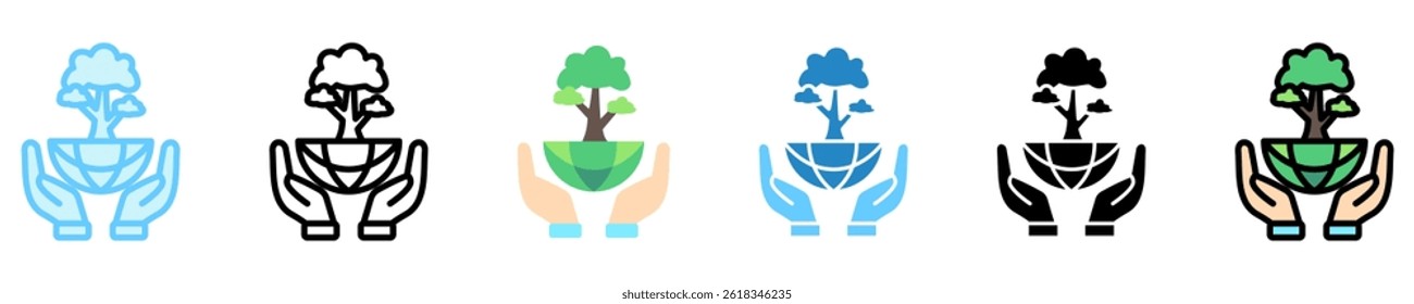 Biodiversity multi style, mini illustration icon. use for modern concept, print, UI, UX kit, web and app development. Vector EPS 10, related to business, green industry, eco friendly and economy .