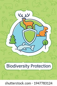 Biodiversity protection brochure.Reduce air pollution template.Flyer, magazine, poster, booklet.Saving flora,fauna.Ecosystem infographic concept Layout illustration page with icon