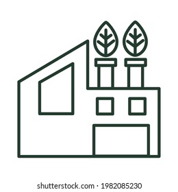 bioenergy factory building ecology icon