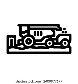 bioenergy harvesting biomass energy line icon vector. bioenergy harvesting biomass energy sign. isolated contour symbol black illustration