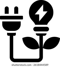 Bioenergy Icon Glyph Vector Illustration