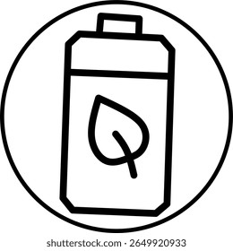 bioenergy line icon in circle. Ecology and environment icon theme line in circle