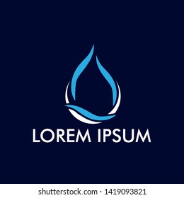 bioenergy logo icon with blue fire illustration for gas company