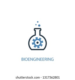 bioengineering concept 2 colored icon. Simple blue element illustration. bioengineering concept symbol design. Can be used for web and mobile UI/UX