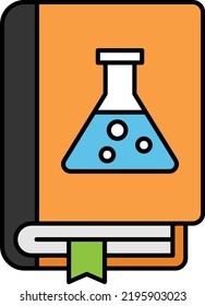 Bio-Engineering-Buchkonzept, Biomedical Literature Vektorfarbsymbol-Design, Biochemie-Symbol, Biotechnologie und biochemisches Zeichen, Stockillustration Wissenschaft und Technik