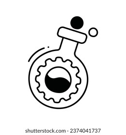Bioengineering doodle Icon Design illustration. Science and Technology Symbol on White background EPS 10 File