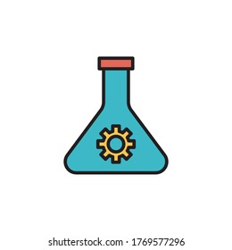bioengineering icon filled outline vector illustration full color. isolated on white background