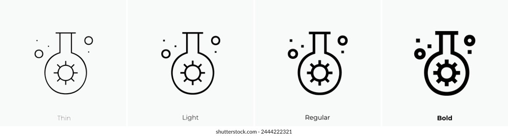 bioengineering icon. Thin, Light Regular And Bold style design isolated on white background