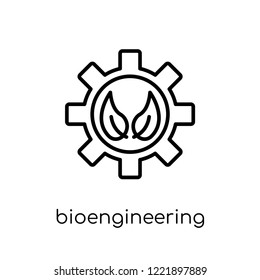 bioengineering icon. Trendy modern flat linear vector bioengineering icon on white background from thin line general collection, editable outline stroke vector illustration