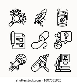 Bioengineering Line icons Pack vector