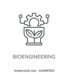 bioengineering linear icon. Modern outline bioengineering logo concept on white background from General collection. Suitable for use on web apps, mobile apps and print media.