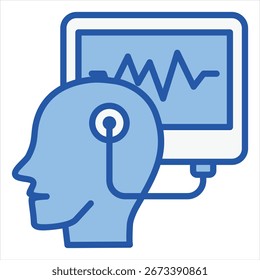 Biofeedback Blau Weiß Einzelsymbol