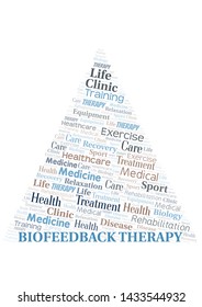Biofeedback Therapy word cloud. Wordcloud made with text only.