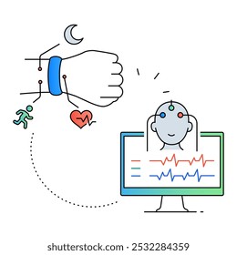 Biofeedback and Wearable Technology. Smart Health Monitoring, Biofeedback and Wearables, Health Tracking.