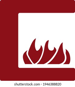 Biofireplace vector icon for interior