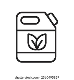 Biofuel canister icon Black and white logo