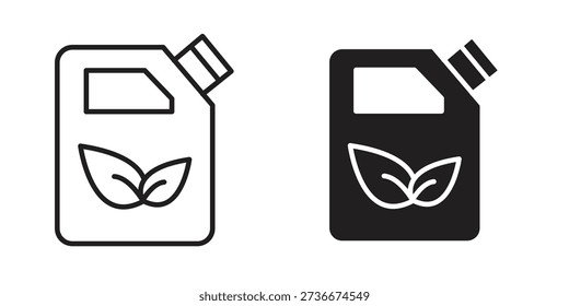 Biofuel canister icon outline vector Thin line. flat vector simple elements.