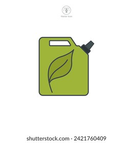 Biofuel canister Icon symbol vector illustration isolated on white background