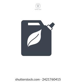 Biofuel canister Icon symbol vector illustration isolated on white background
