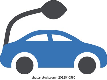 biofuel car vector glyph colour icon