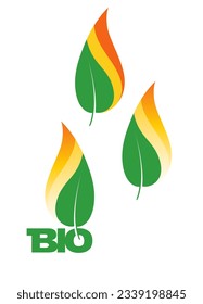 Biofuel company logo template. Isolated image.