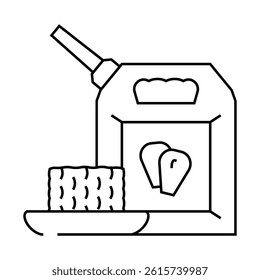biofuel corn line icon vector. biofuel corn sign. isolated contour symbol black illustration