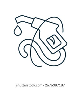 Icono de gota de biocombustible con fondo blanco Vector Ilustración de stock