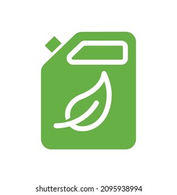 Biofuel Eco icon. Vector graphic glyph style isolated on white background