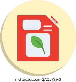 Icono de estilo de círculo plano de biocombustible