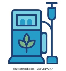 A biofuel gas pump icon representing eco friendly fuel alternatives