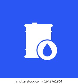 Biofuel icon with barrel, vector