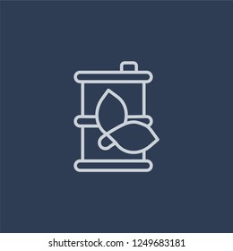 Biofuel icon. Biofuel linear design concept from Ecology collection. Simple element vector illustration on dark blue background.