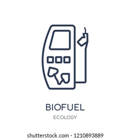 Biofuel icon. Biofuel linear symbol design from Ecology collection. Simple outline element vector illustration on white background.