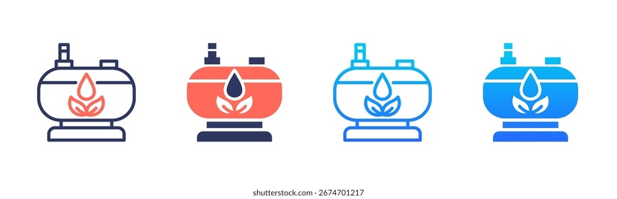 Paquete de iconos de biocombustible en múltiples estilos