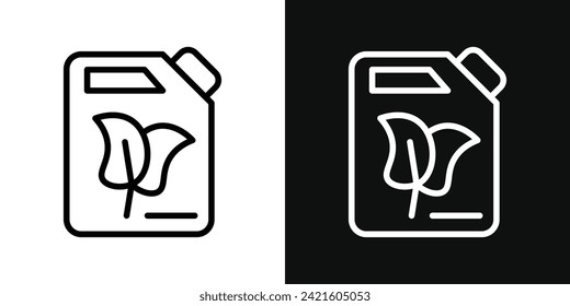 Biofuel Icon Set. Vector Illustration