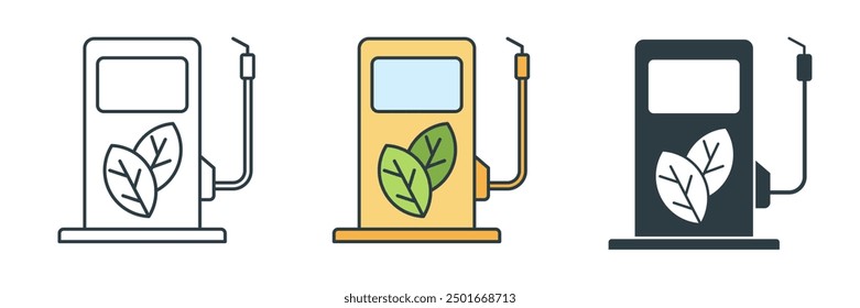 Biofuel icon symbol vector illustration isolated on white background
