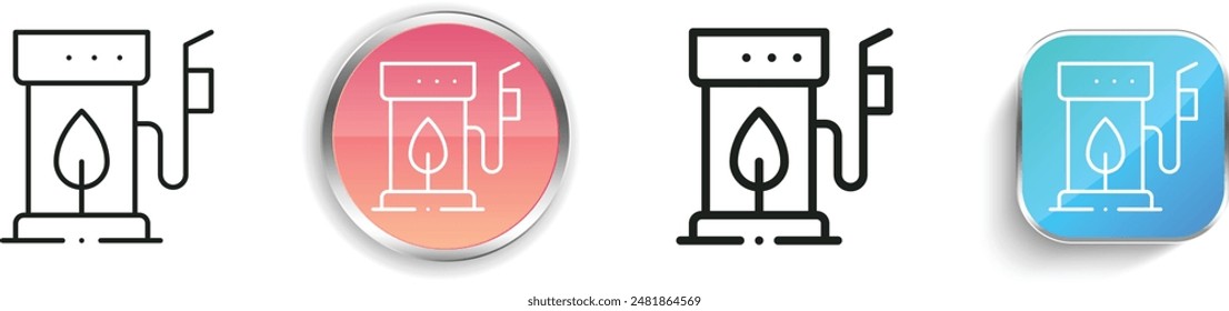 biofuel icon. Thin Linear, Regular and Button Style Design Isolated On White Background