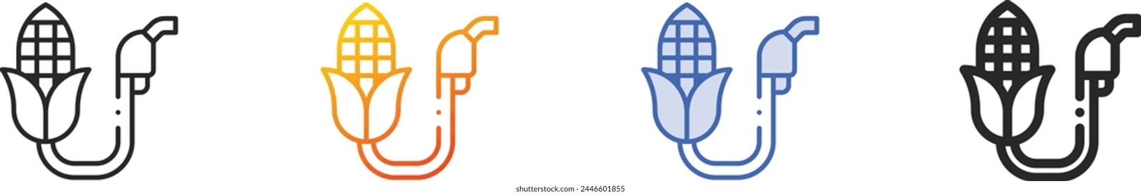 biofuel icon.Thin Linear, Gradient, Blue Stroke and bold Style Design Isolated On White Background