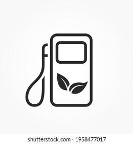 biofuel line icon. eco auto gas station. eco friendly industry, environment and alternative energy symbol. isolated vector image