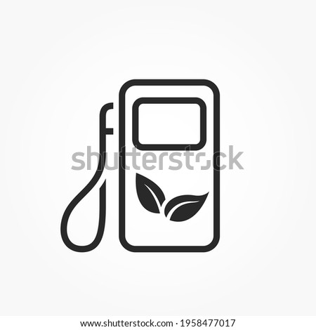 biofuel line icon. eco auto gas station. eco friendly industry, environment and alternative energy symbol. isolated vector image