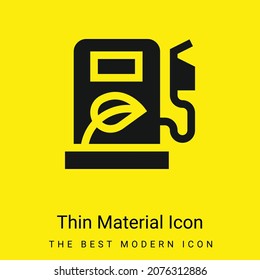 Biofuel minimal bright yellow material icon