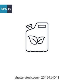 Biofuel outline icon Vector illustration