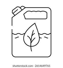 biofuel production biomass energy line icon vector. biofuel production biomass energy sign. isolated contour symbol black illustration