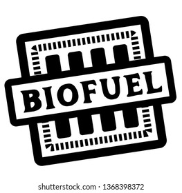 BIOFUEL stamp on white
