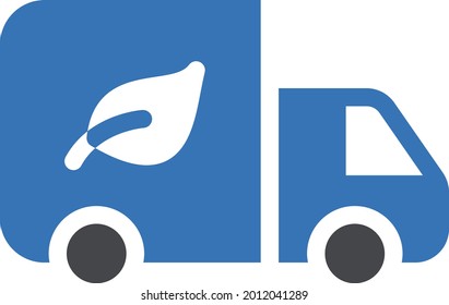 Biofuel Truck Vector Glyph Colour Icon